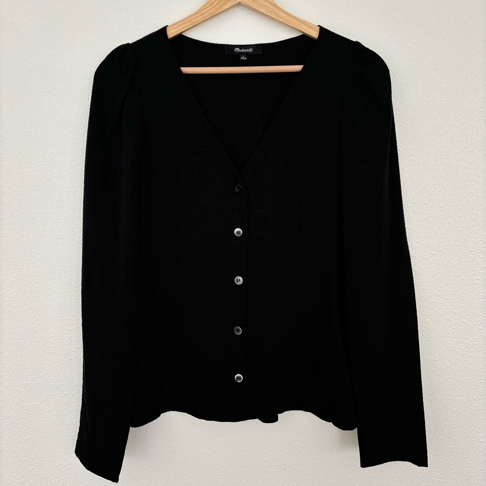 Madewell Black Button-Down Shirt